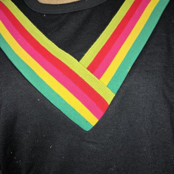 NWT Poof! Black classic V-neck pullover sweater Small - Picture 3 of 7